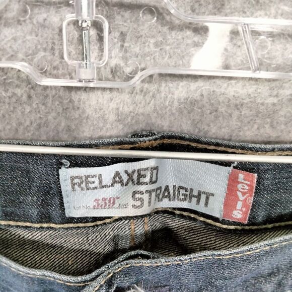 Levi's 559 Jeans Mens Size 46 x 30 Blue Dark Wash Relaxed Straight Classic Denim - Picture 7 of 12